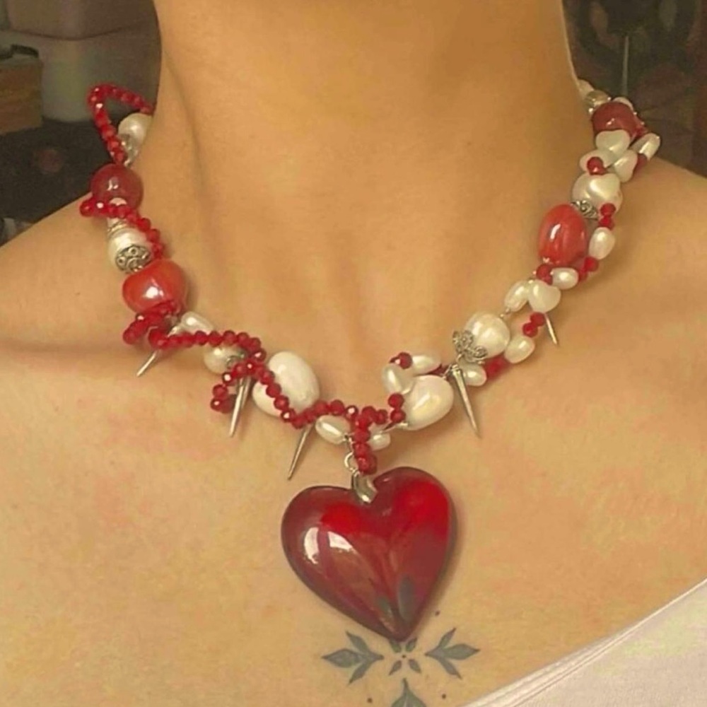 Beautiful handmade Valentines Day choker